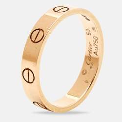Cartier Love 18k Rose Gold Wedding Band Ring Size 53