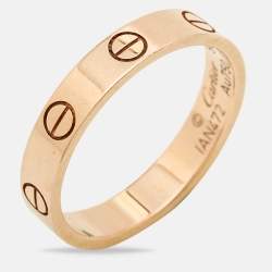 Cartier Love 18k Rose Gold Wedding Band Ring Size 53