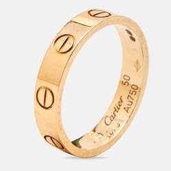 Cartier Love 18k Rose Gold Wedding Band Ring Size 50