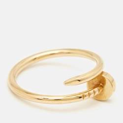 Pre Owned Cartier Juste Un Clou 18k Yellow Gold Smal Model Ring Size 51