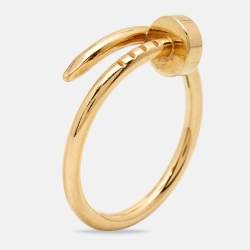 Pre Owned Cartier Juste Un Clou 18k Yellow Gold Smal Model Ring Size 51