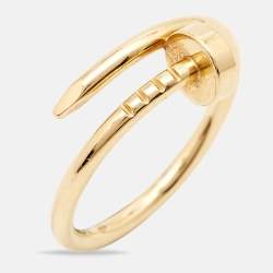 Pre Owned Cartier Juste Un Clou 18k Yellow Gold Smal Model Ring Size 51