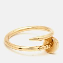 Pre Owned Cartier Juste Un Clou 18k Yellow Gold Small Model Ring Size 47