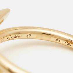 Pre Owned Cartier Juste Un Clou 18k Yellow Gold Small Model Ring Size 47