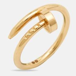 Pre Owned Cartier Juste Un Clou 18k Yellow Gold Small Model Ring Size 47