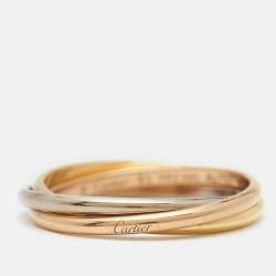 Pre Owned Cartier Trinity 18k Three Tone Gold XS Model Ring Size 51