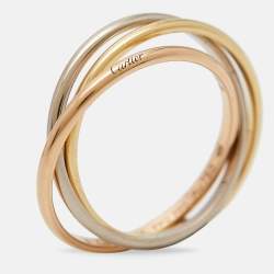 Pre Owned Cartier Trinity 18k Three Tone Gold XS Model Ring Size 51
