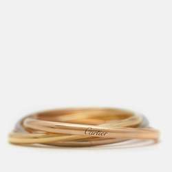 Pre Owned Cartier Trinity 18k Three Tone Gold XS Model Ring Size 51