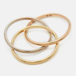 Pre Owned Cartier Trinity 18k Three Tone Gold XS Model Ring Size 51