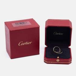 Pre Owned Cartier Trinity 18k Three Tone Gold XS Model Ring Size 51
