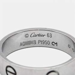 Cartier Love Platinum Ring Size 63