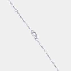 Cartier 18K White Gold Love Shape Pav Diamond Necklace B7216300