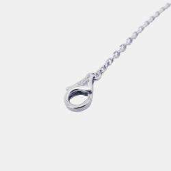 Cartier 18K White Gold Love Shape Pav Diamond Necklace B7216300