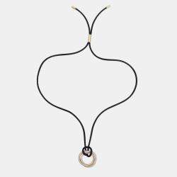Cartier Trinity 18k Tri-Gold Diamond Pendant Necklace