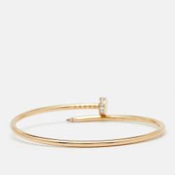 مملوكة مسبقًا Cartier Juste Un Clou Diamonds 18k Rose Gold Small Model Bracelet 16