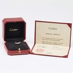 Cartier C De Cartier Diamond Platinum Ring Size 50