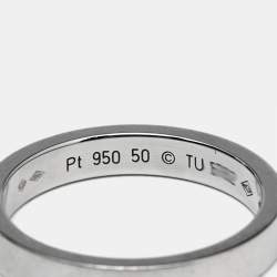 Cartier C De Cartier Diamond Platinum Ring Size 50