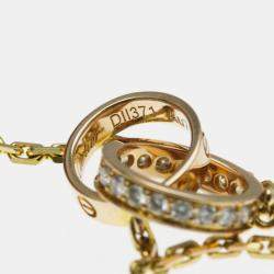 Pre Owned Cartier 18K Yellow Gold and Diamond Love Pendant Necklace