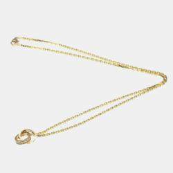 Pre Owned Cartier 18K Yellow Gold and Diamond Love Pendant Necklace