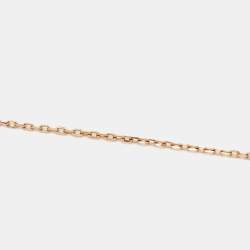 Pre Owned Cartier Amulette De Cartier Diamonds Malachite 18k Rose Gold Long Necklace