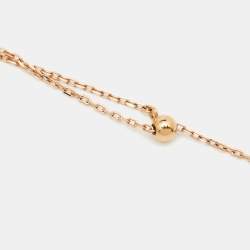 Pre Owned Cartier Amulette De Cartier Diamonds Malachite 18k Rose Gold Long Necklace