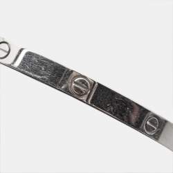 Pre Owned Cartier Love 18k White Gold Small Model Bracelet 16