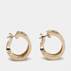 Pre Owned Cartier Love Diamond 18k Rose Gold Earrings