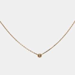 مملوكة مسبقًا Cartier D'Amour Diamond 18k Rose Gold XS Model Necklace