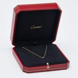 مملوكة مسبقًا Cartier D'Amour Diamond 18k Rose Gold XS Model Necklace