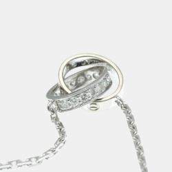 Pre Owned Cartier 18K White Gold and Diamond Love Pendant Necklace