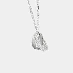 Pre Owned Cartier 18K White Gold and Diamond Love Pendant Necklace