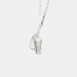 Pre Owned Cartier 18K White Gold and Diamond Love Pendant Necklace