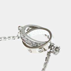 Pre Owned Cartier 18K White Gold and Diamond Love Pendant Necklace