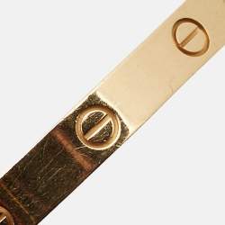 Pre Owned Cartier Love 18k Yellow Gold Open Cuff Bracelet 18