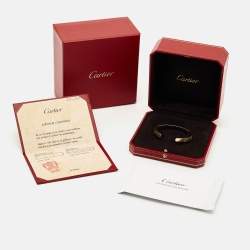 Pre Owned Cartier Love 18k Yellow Gold Open Cuff Bracelet 18