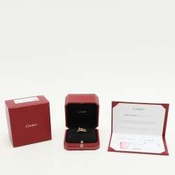 Pre Owned Cartier Juste Un Clou Diamond 18k Gold Ring Size 54