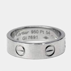 Cartier Love Platinum Ring Size 54