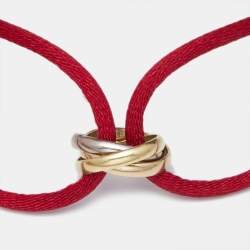 Pre Owned Cartier Trinity 18k Three Tone Gold Cord Bracelet