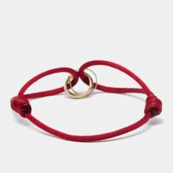 Pre Owned Cartier Trinity 18k Three Tone Gold Cord Bracelet