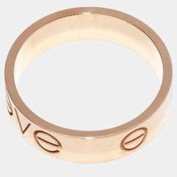 Cartier 18K Rose Gold Love Band Ring EU 60