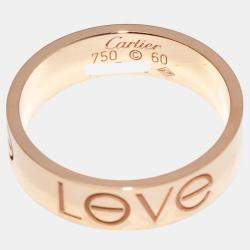 Cartier 18K Rose Gold Love Band Ring EU 60