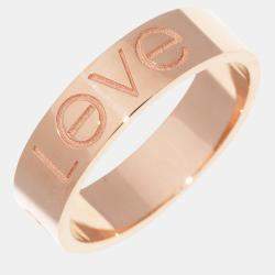 Cartier 18K Rose Gold Love Band Ring EU 60