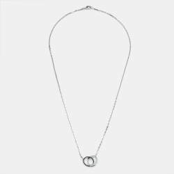 مملوكة مسبقًا Cartier Love Interlocking  Diamonds 18k White Gold Necklace