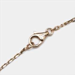 Pre Owned Cartier Love Interlocking Diamonds 18k Rose Gold Necklace