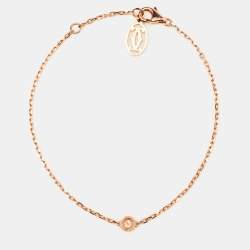 Pre Owned Cartier d'Amour Diamond 18k Rose Gold Small Model Bracelet