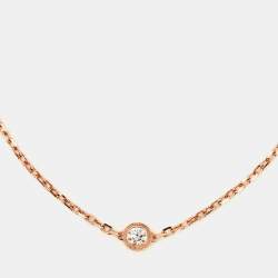 Pre Owned Cartier d'Amour Diamond 18k Rose Gold Small Model Bracelet