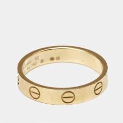 Cartier Love 18k Yellow Gold Wedding Band Ring Size 52
