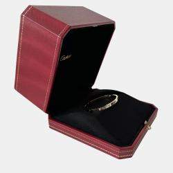 Cartier 18K Yellow Gold and 6 Diamonds Love Bangle Bracelet