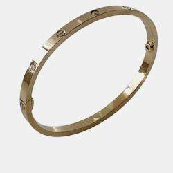 Cartier 18K Yellow Gold and 6 Diamonds Love Bangle Bracelet