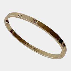 Cartier 18K Yellow Gold and 6 Diamonds Love Bangle Bracelet